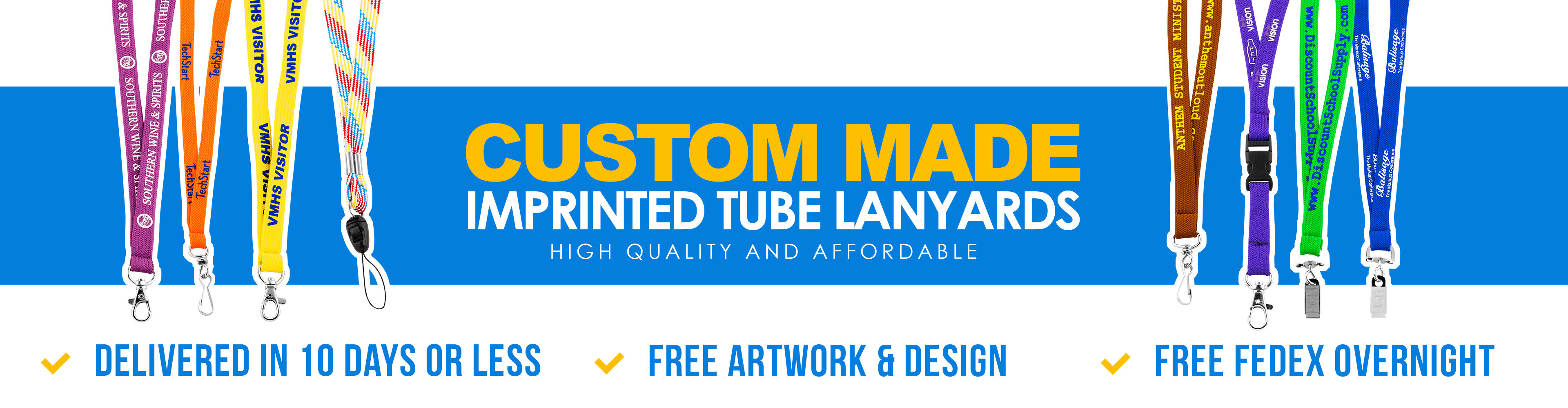 custom imprinted tube lanyards